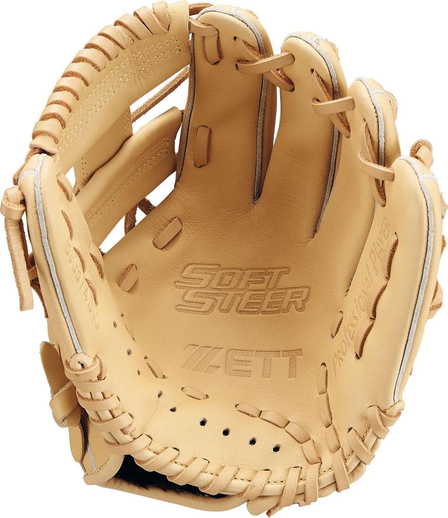 ZETT Youth Soft Steer Baseball Pastel Brown BJGB74510 Glove, All-Around, (3200), Right-Handed Throw,