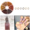 Nail Art Design Pendant Set 3D Metal Rings DIY Jewelry Craft Supplies Nail Jewelry Decorations 3D Piercing Kit