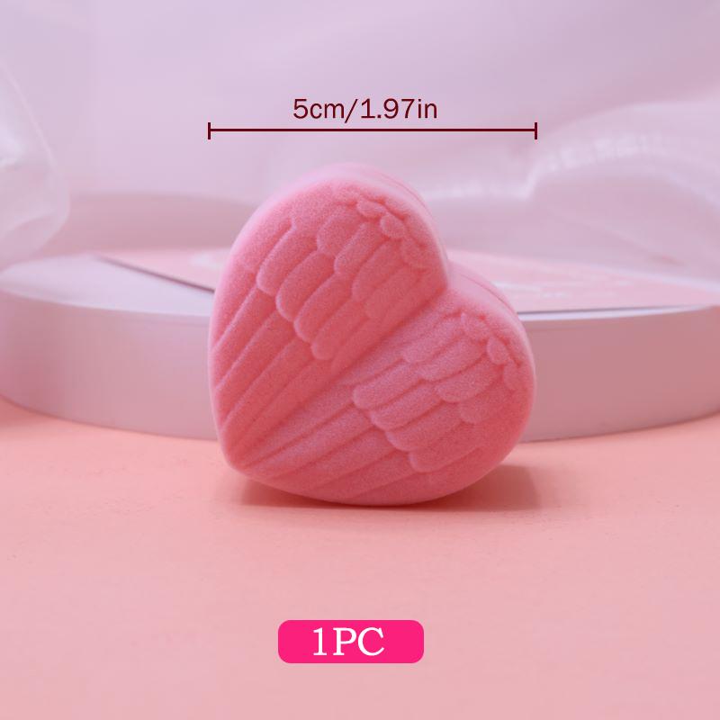 Flocked Heart Shaped Rose Ring Box Velvet Engagement Display for Marriage Proposal Valentines Day Party