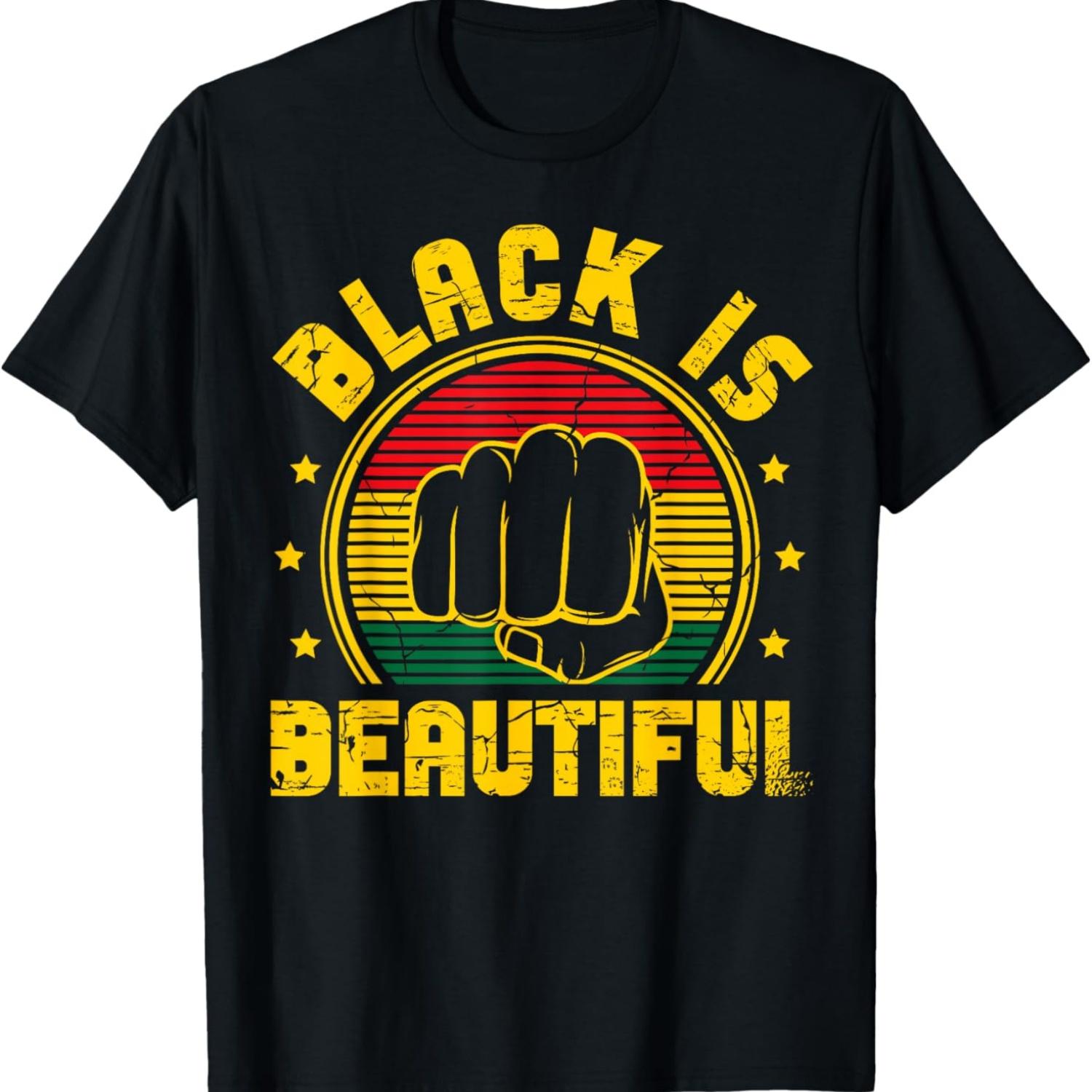 

Black is Beautiful men Black History Month T-Shirt XXXXXL чёрный