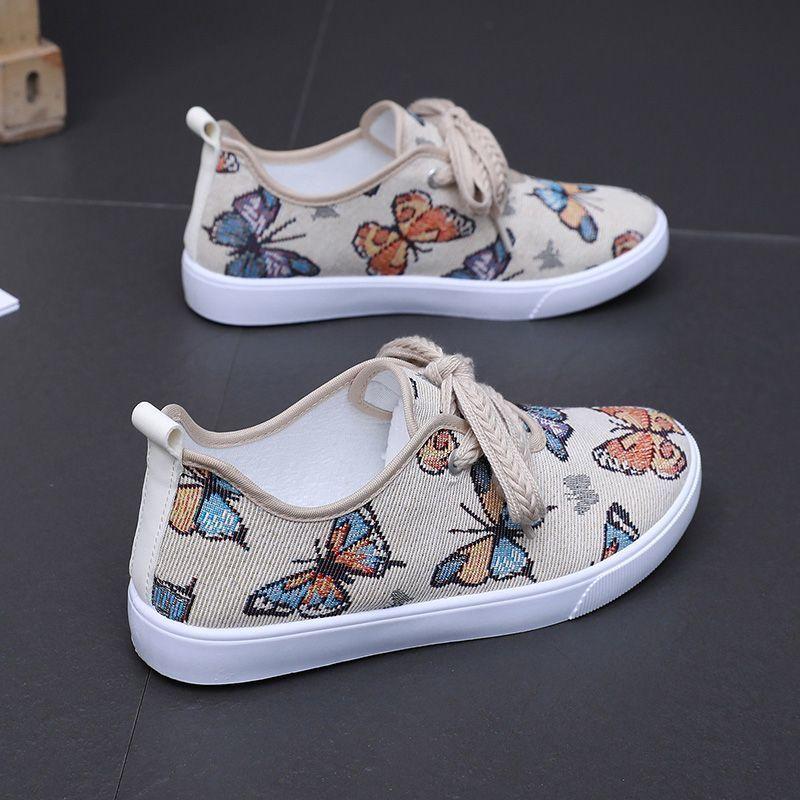 Women's Breathable and Fashionable Cloth Shoes for Summer Students Casual Sports Board Shoes for Women