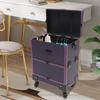 Purple Rolling Makeup Case – Stylish Professional Artist Trolley Organizer