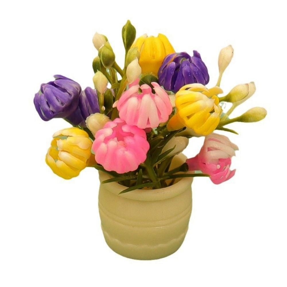 3pcs Plastic Dollhouse Miniature Simulation Vase  Doll House Accessories