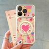 Launch love rotating bracket, suitable for Apple iPhone16/17 mobile phone case 15 electroplated large window 14/13 set