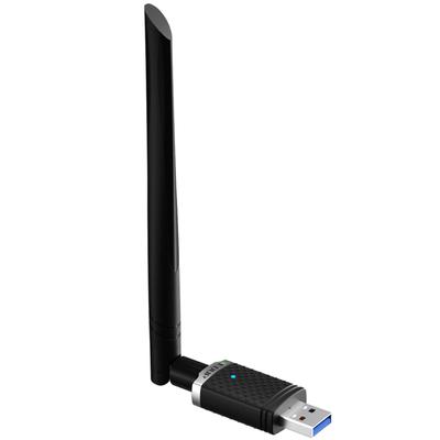 WiFi Wireless LAN Handset 1300Mbps WIFI Adapter Dual Band AC Comunicação de alta velocidade 5dBi Antena rotativa compatível com OS X USB3.0 5G/2.4G 802.11