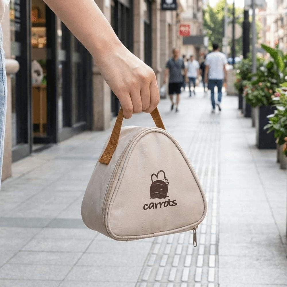 Triangular Shape Portable Breakfast Bag Waterproof Material Thermal Storage Bag Picnic