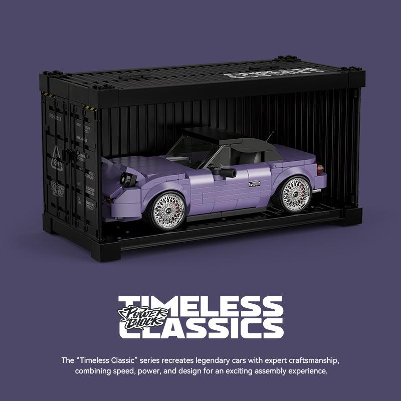 Famous Technical City Retro Technical Sports Car Building Blocks Convertible Vehicle Bricks Model Toys Kid Decor