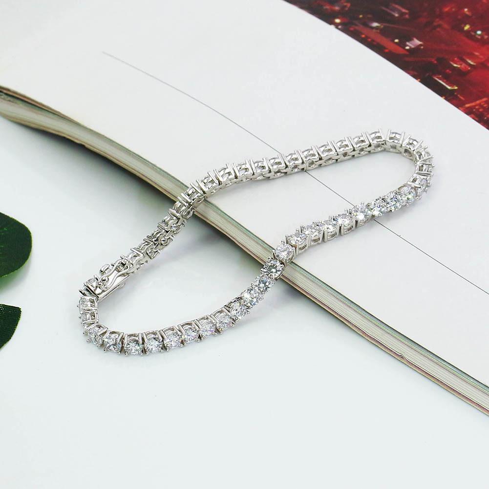 4mm zirkonový tenisový náramek pro muže - evropský a americký styl, hip hopový design