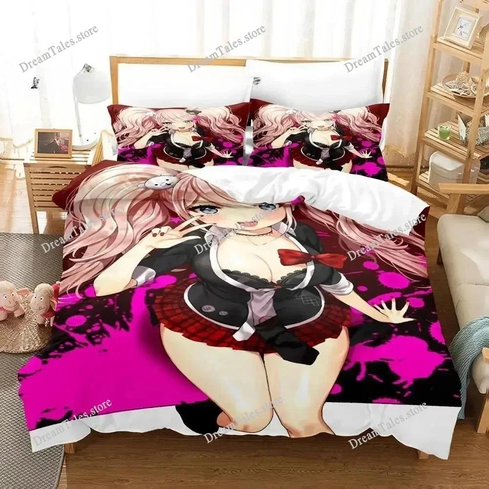 3D Printed Anime Danganronpa Bedding Set Boys Girls Twin Queen Size Duvet Cover Pillowcase Bed Kids Adult Home Textileextile741
