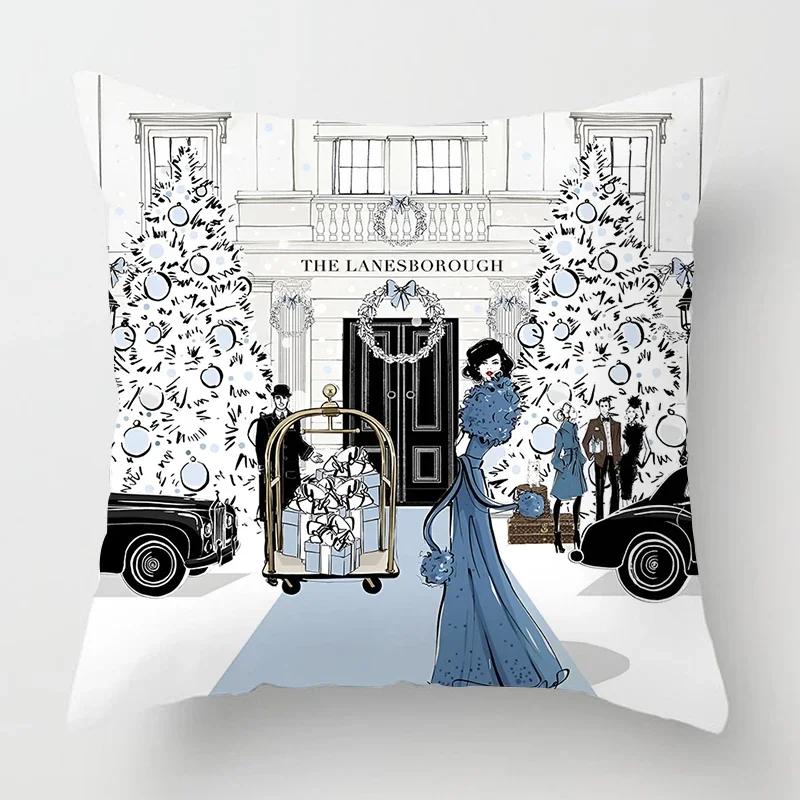 Nordic Fashion Ladies Pillowcase Home Decoration Living Room Sofa Cushion Cover Cushion Cover  Bed Decoration Pillow set