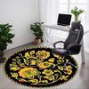 1PC Floral Pattern Chair Carpet for Office Non-Slip, Lightweight, Machine Washable Rug for Office, Sleeping, Room - Holiday Decoryy251009029
