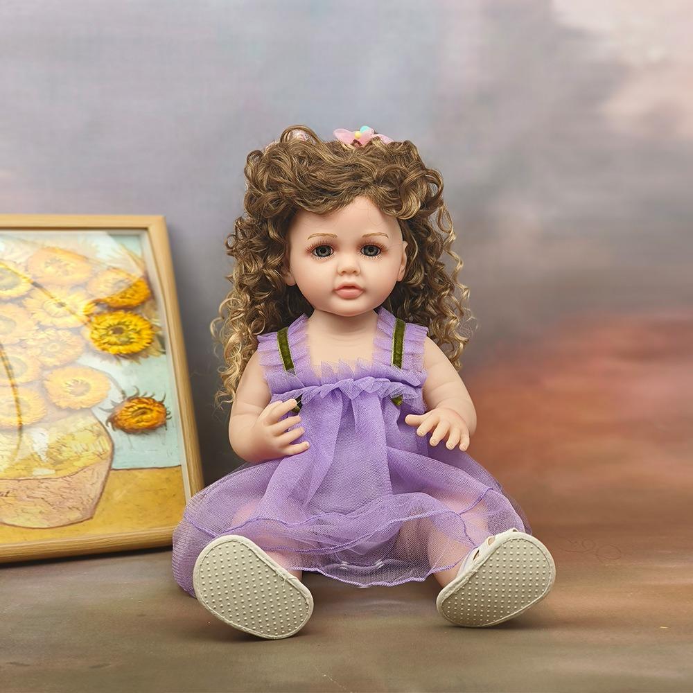

22 55 см полностью виниловая кукла-реборн Betty Lovely Baby Girl кукла с популярной в Африке афро-прической реалистичная принцесса имитация малышей куклы для детей