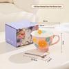 Shangqi Hand-Painted Ceramic High-Footed Breakfast Cup Gift Set
