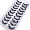 AMSDCN Artificial Mink Short Natural Dramatic False Eyelashes Short Eyelashes 10 Pairs of 3D Eyelash Makeup False Eyelashes