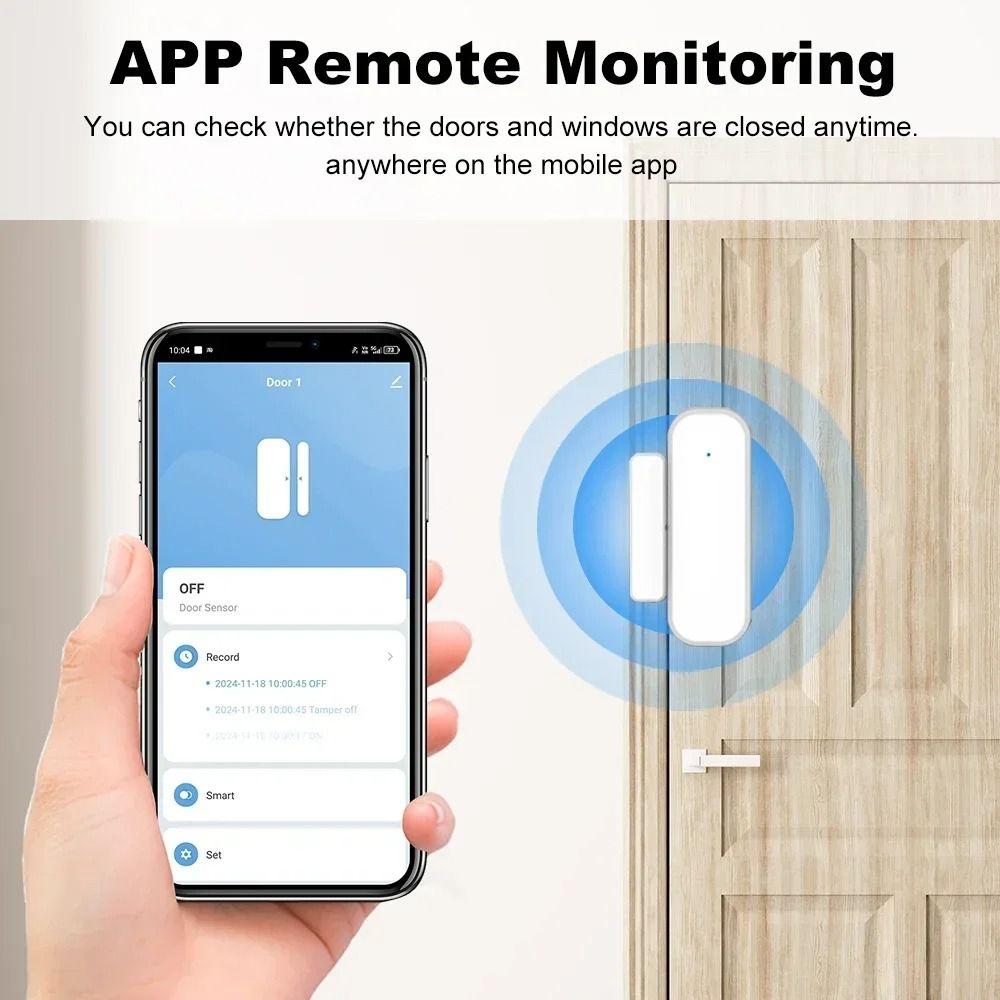 Open Closed Status Zigbee Door Sensor Contact Detection Open Closed Detector  Alarm System