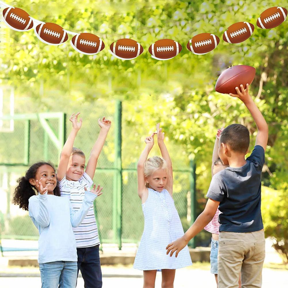 Football Party Decorations Set Football Banner Hanging Swirls For Themed Birthday Game Fans Home Garland Supplies