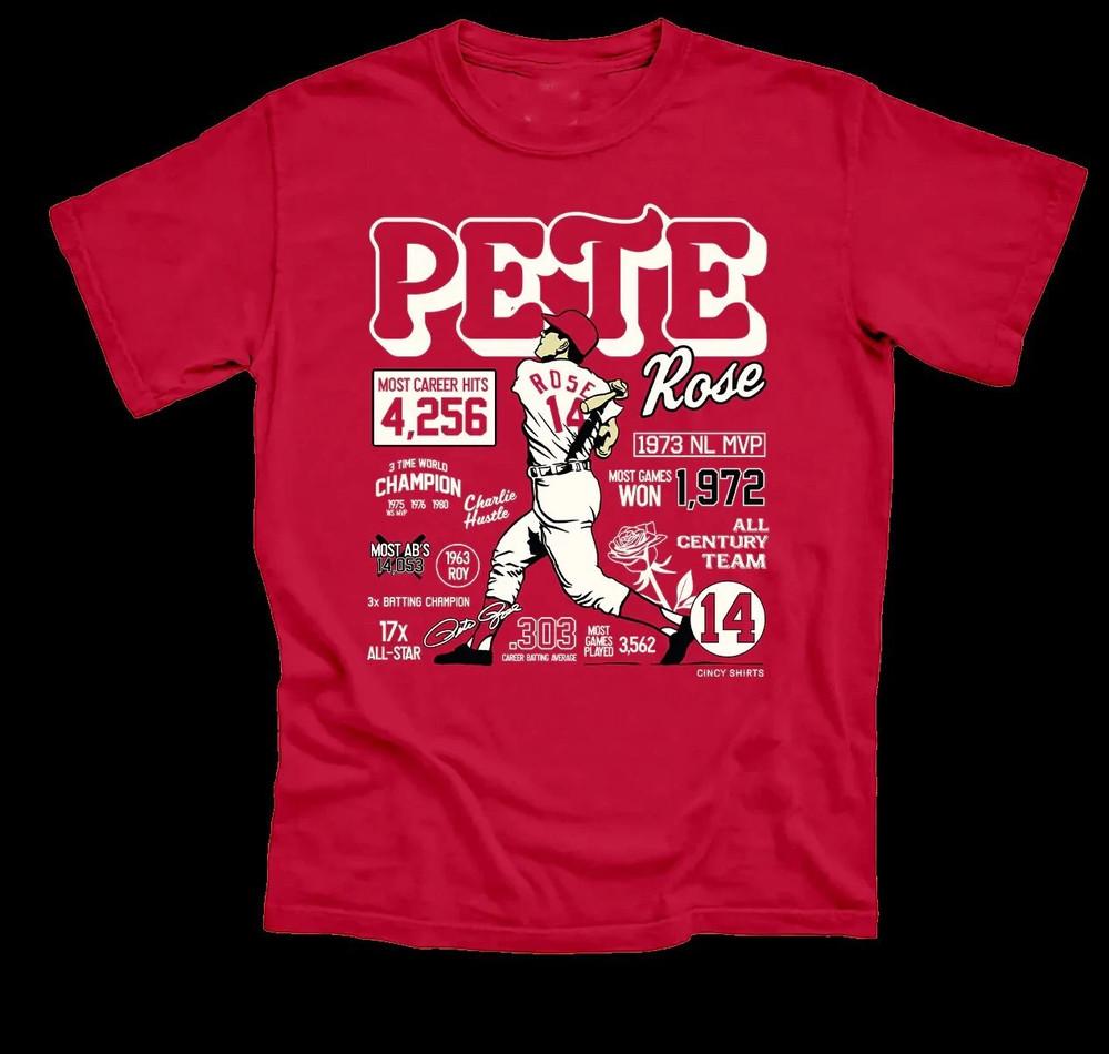 Pete Rose Red T-Shirt Cotton Unisex S-234XL For Men Women All size DO641 Unisex T-Shirt L