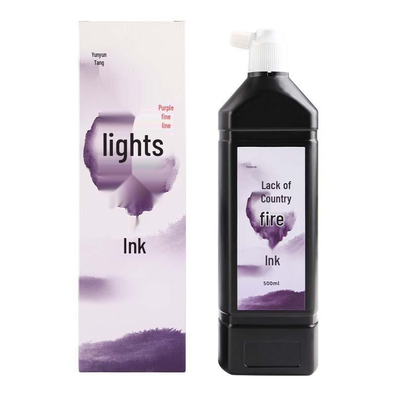 Lamp Black Calligraphy Ink - Oil Smoke Purple-Blue Series for Brush Painting and Small Regular Script.