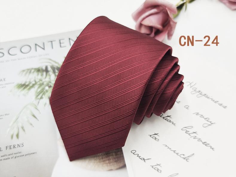 Herren Formell 8cm Schwarz Gestreifte Krawatte, Polyester-Seide, Jacquard Garngefärbt, Handgestrickt.