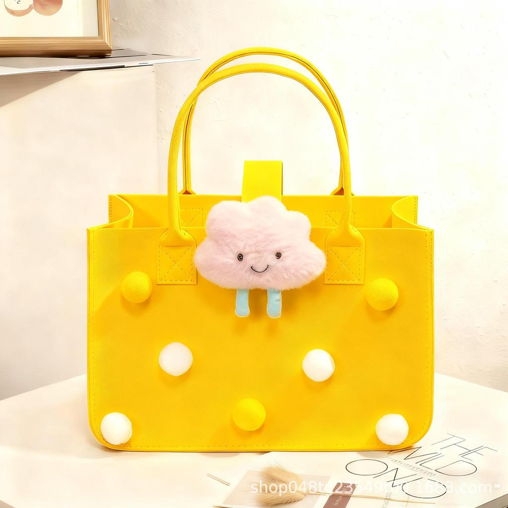Customizable Cartoon Felt Handbag for Parties & Gift Bags