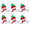 New Year Table Decor 6Pcs/SET Christmas Wine Glass Cover Santa Claus Elk Snowman Wine Cup Cover Tags Wholesale