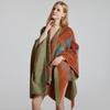 Women's Fashion Jacquard Imitation Cashmere Shawl - Thickened, Warm, Large Cape Scarf