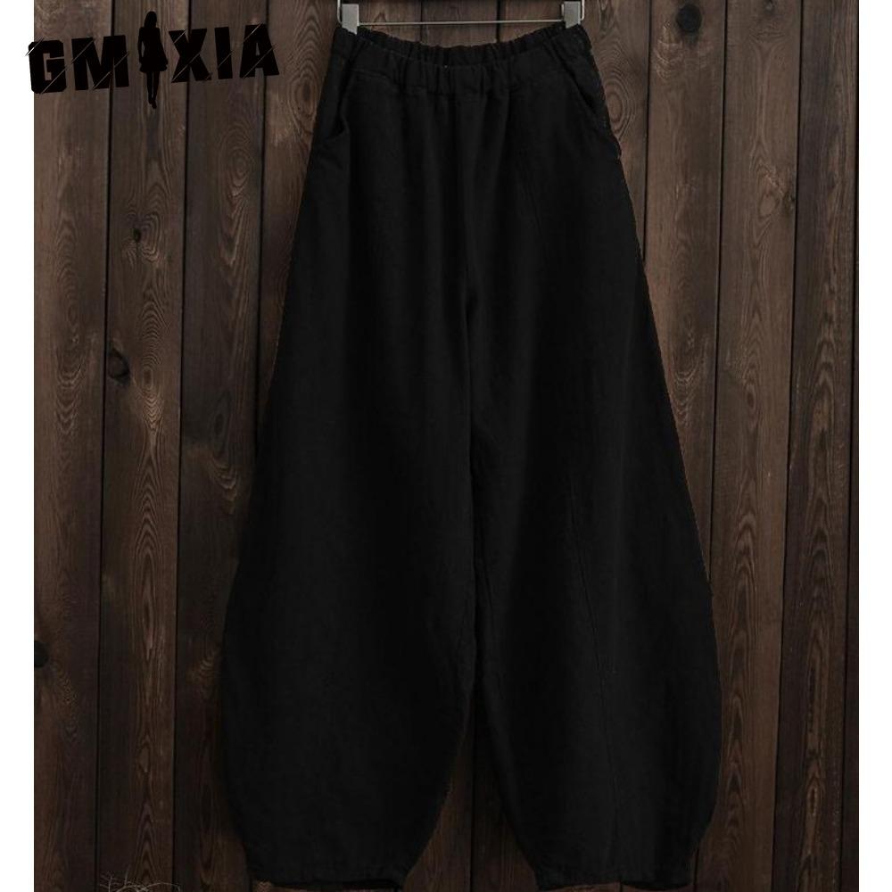 

GMXIA Женские модные повседневные брюки и капри с однотонным принтом M чёрный