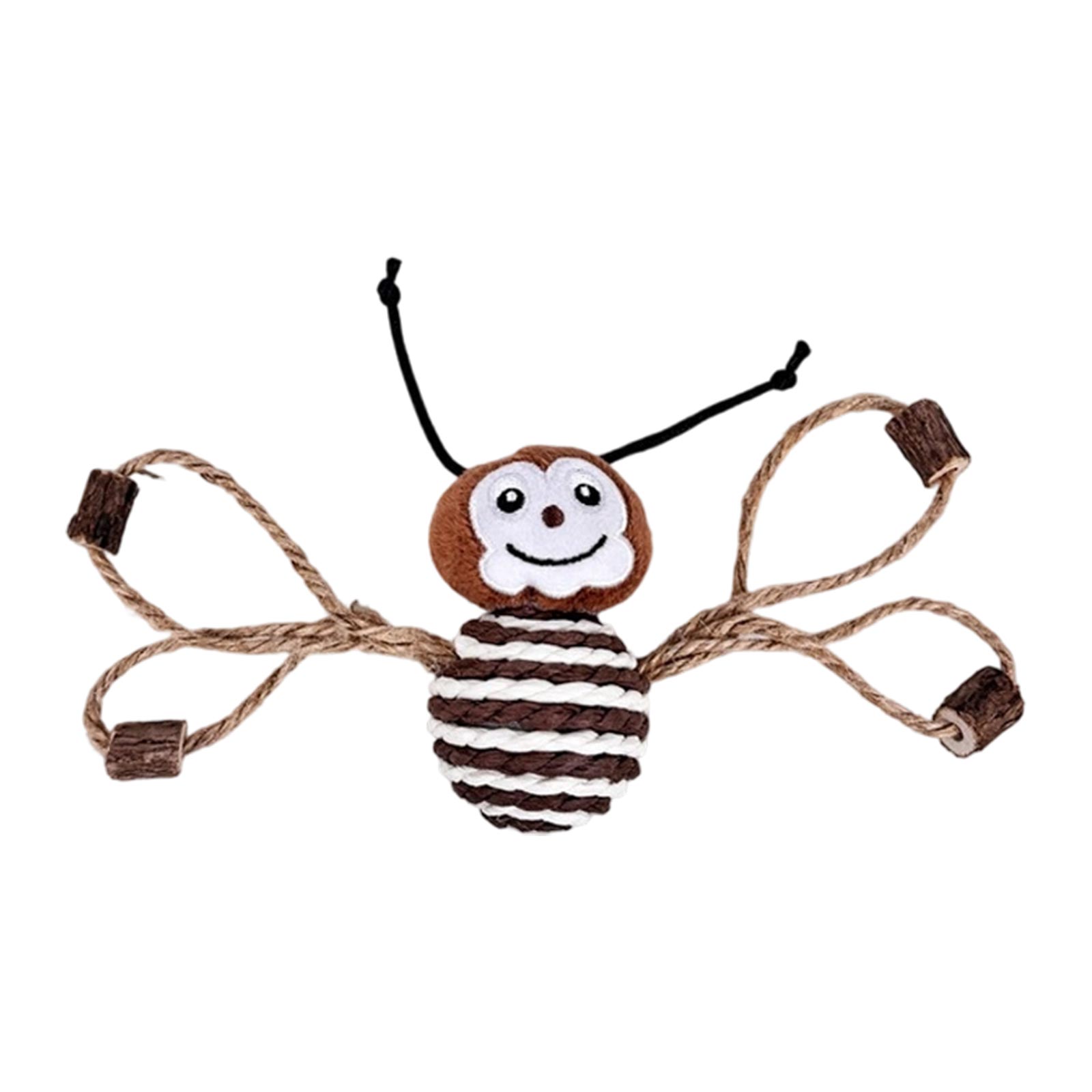 

Natural Wood Catnip Cats Toy Set, Cute Bee Insect Shape Interactive Teaser With Sisal Balls, Fun Shaking Sound Design For Cats Chewing & Playing One Size кофейный