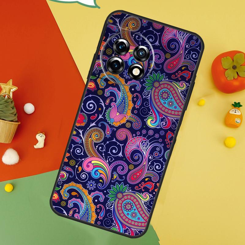 Paisley Pattern Case For OnePlus 9 10 Pro 11 12 13 15 13T 13R 12R 10T 8T Nord 5 CE 2 3 4 Lite N20 N30 Cover