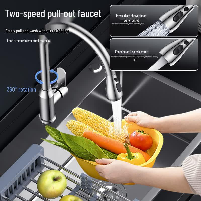 MEJUE 304 Stainless Steel Single Bowl Kitchen Sink