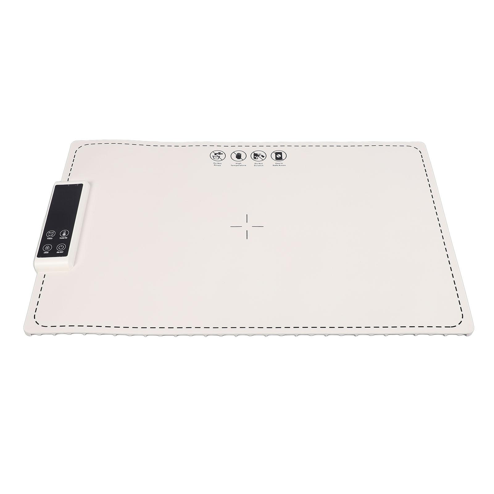 Food Warming Mat 38x60cm 6 Temperature Settings 5 Timers Lockable Flexible Silicone Food Warmer US Plug 100-120V Silicone