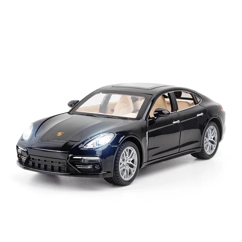 1:24 Porsche Panamera Alloy Model Car Simulation Sound And Light Pull Back Children's Diecast Toy Car With 6 Door Can Opend