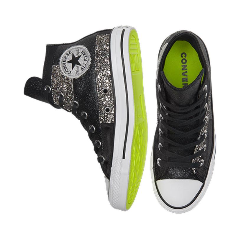 Converse Chuck Taylor All Star Lace-up Flat Heel High Top Espadrilles Women's Black