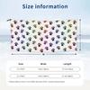 Animal Paw Prints Cats Dogs Rainbow Colors Beach Towel Soft Microfiber Quick Dry Absorbent Quick Towels For Bath