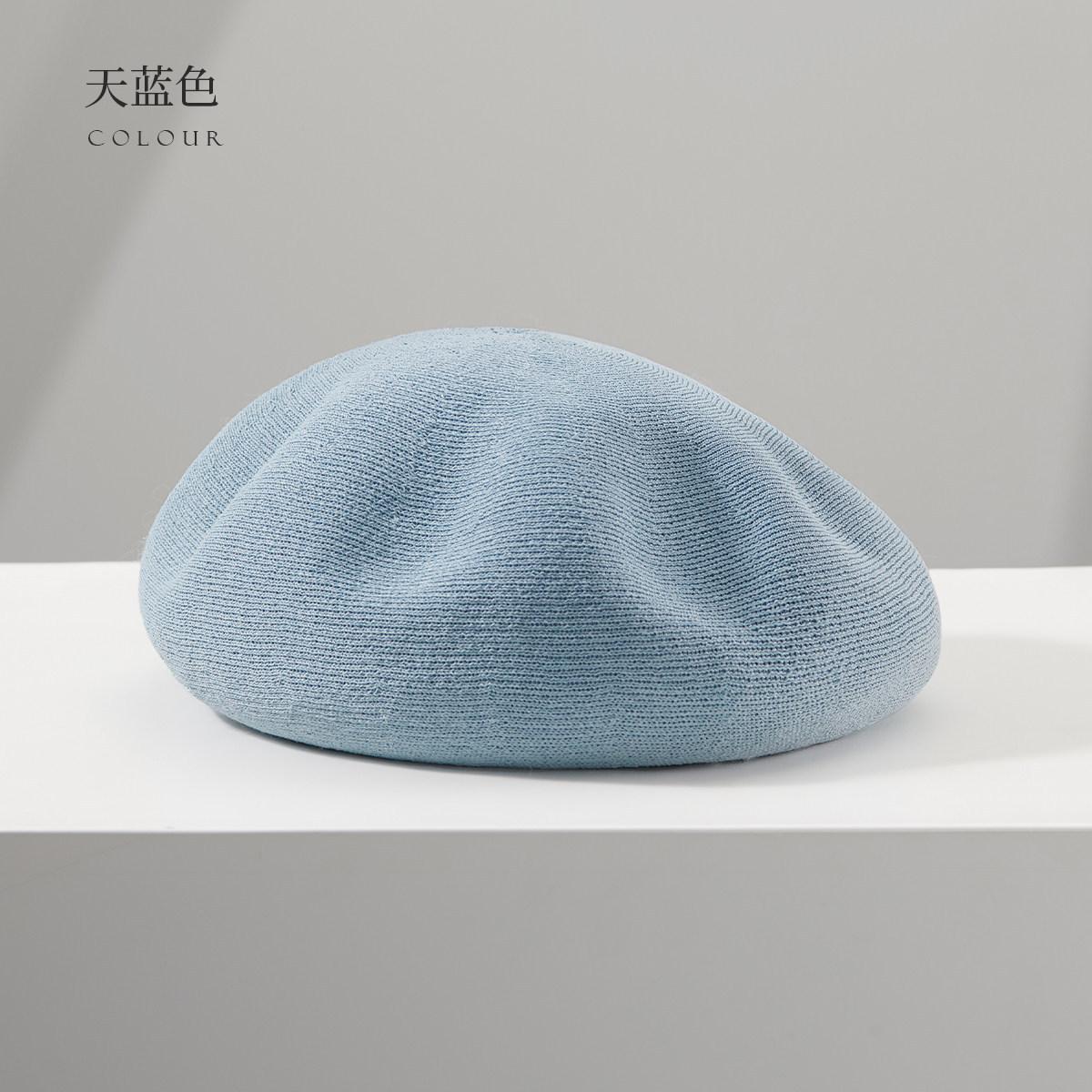 

Summer Exclusive Hat Beret Children S New Spring And Summer Fresh Thin Breathable Light Big Head Circumference Shopping (56-58cm) adjustable небесно-голубой