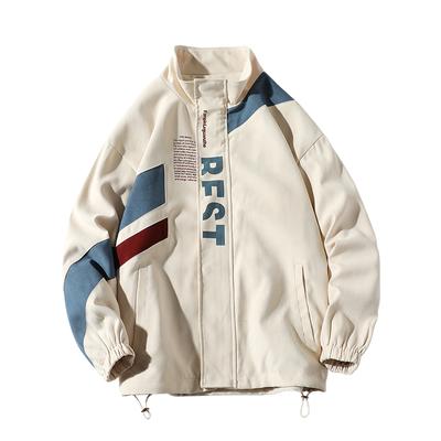Giubbotto bomber da uomo Capispalla stampato con lettera StreFashion Plus Size Cappotto giacca a vento allentato Abbigliamento maschile