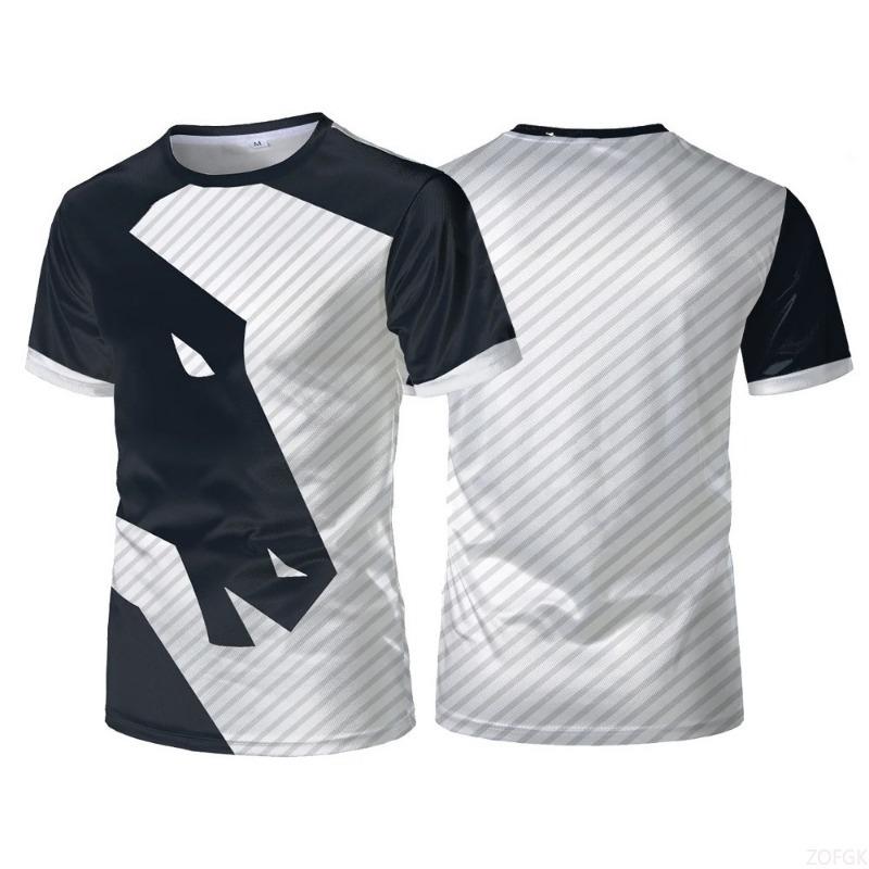 Summer Zebra Striped Printed Round Neck Short Sleeved Fashion Quick Drying Men's and Women's Styles