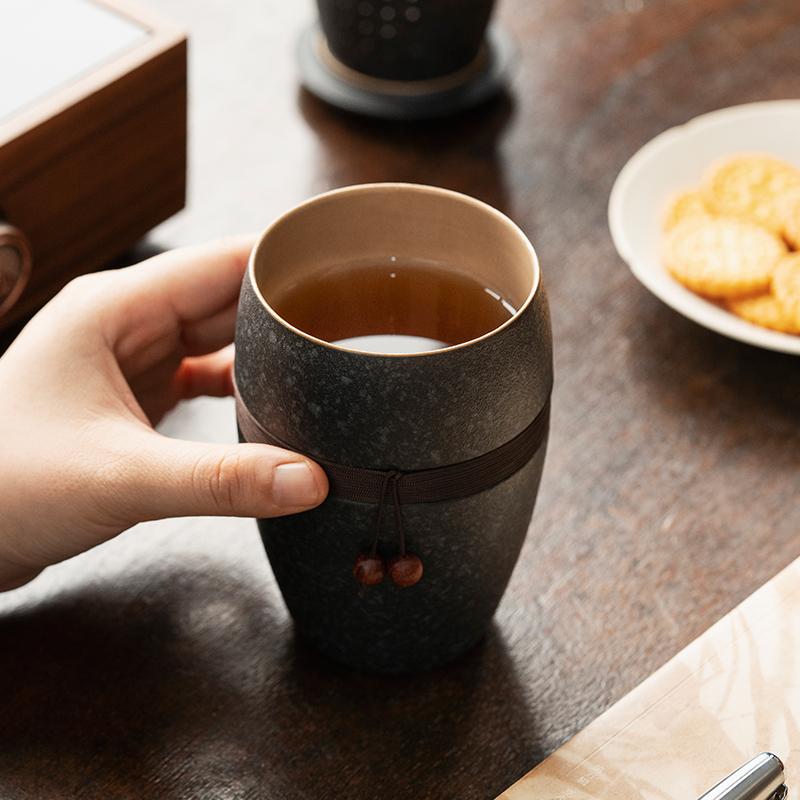Tea Separation Tea Cup Ceramic with Lid Creative Tea Cup Personal Filter Office Portable Household Water Cup