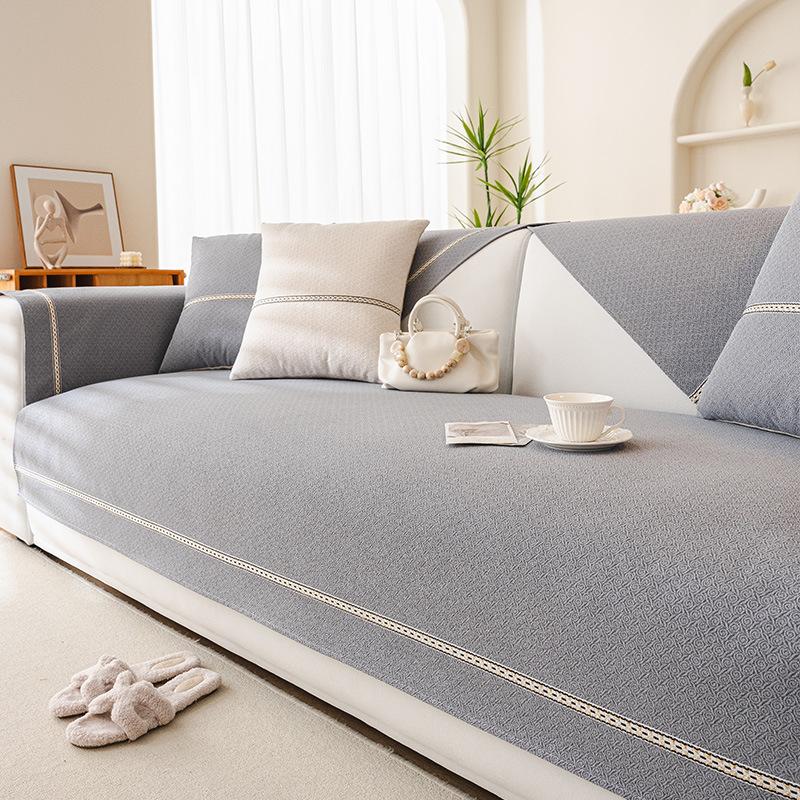 Cream Sofa Cushion Chenille Four Seasons Universal Non-Slip High-End Cover Simple Modern Leather Cushion Cover Towel