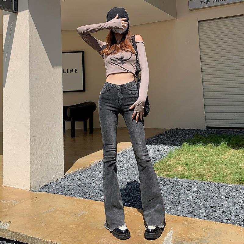 Jeans for Women In Autumn, Slim Horseshoe Pants for Bell-bottom Pants for Women In Autumn and Winter, Slim for Women In Autumn and Winter