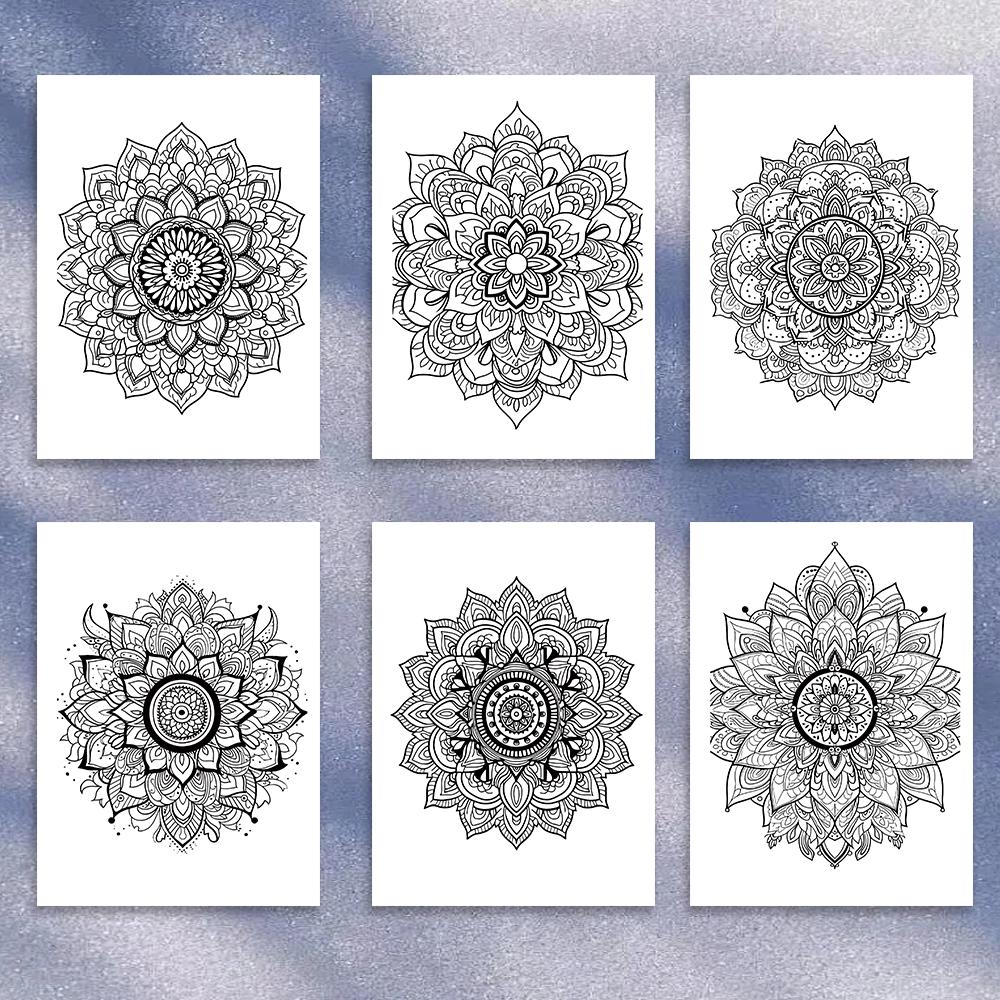 1pc, Mandala Coloring Book, Teenagers Coloring Book, 30 Different Patterns, 100gsm Thick Paper, Stress Relief, Birthday Gift
