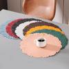 Relief Pattern Texture Table Placemats Round Shape Heat-Resistant Mats  Plate Placement