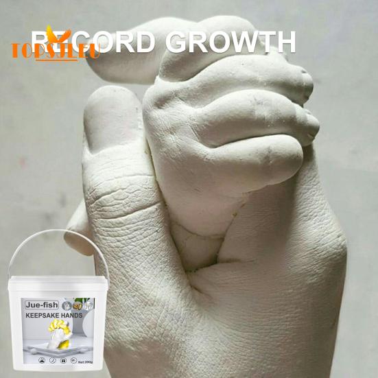 1 Set Mold Powder,Creative DIY,Harmless Baby Footprint Hand Plaster,Molding Casting Kit,Valentine's Day