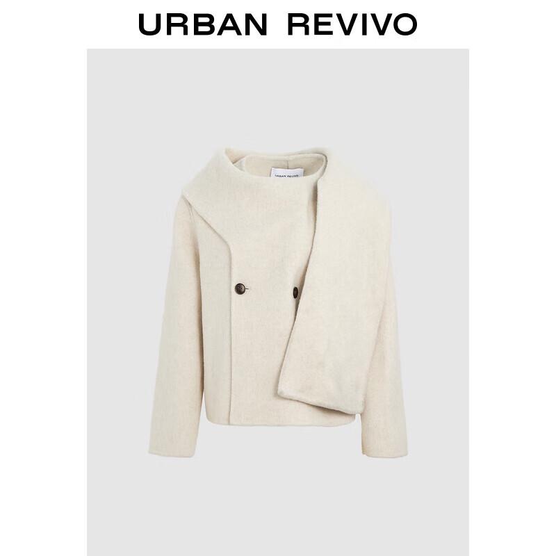 

UR 2025 Spring Scarf Design Button Coat M
