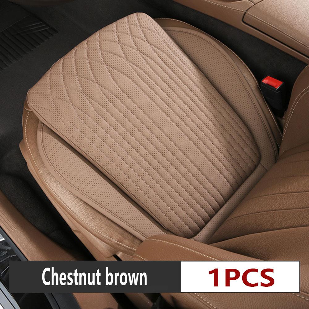 Car Seat Cushion All-season Universal Napa Leather Driver's Front Seat Protector Cover One-piece Summer Breathable Backseat Mat
