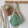 Portable Hollow Woven Shoulder Bag Korean Style Woven Grocery Bag Vacation Beach Bag  Swimming