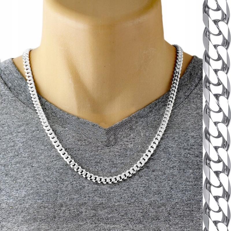 Men' Silver Chain 8mm SILVER 925 Cuirass FULL DIAMOND