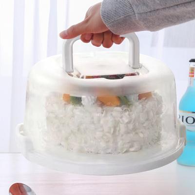 Caja de pastel de plástico con hebillas de bloqueo seguro, caja de embalaje de alimentos para tartas, galletas y magdalenas