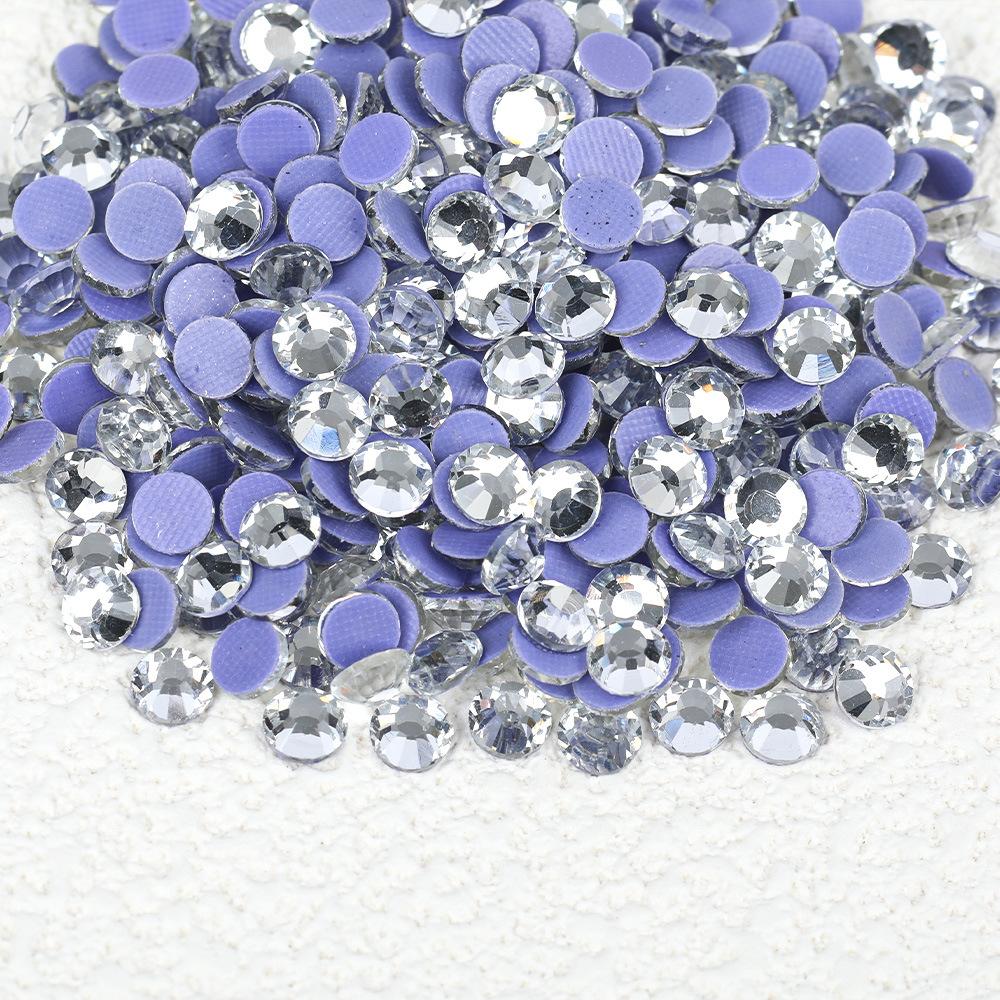 

Высококачественное резиновое дно несмываемый цветной бриллиант, круглый кристалл для маникюрного аппарата, наклейка-бриллиант для DIY, аксессуары для ювелирных изделий SS6 #1440 pcs белый