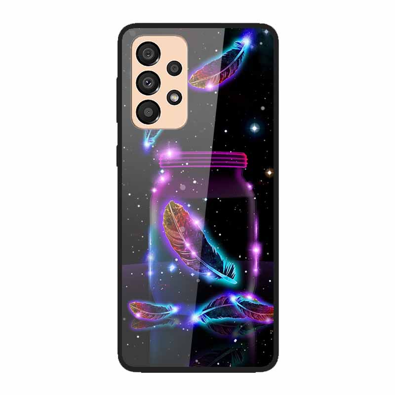 Case for Samsung A33 5G Cover Fashion Tempered Glass Phone Covers for Samsung Galaxy A33 A53 A73 5G Case Bumper A 33 Protective